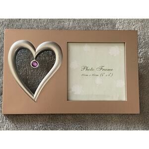 Special Moments Photo Frame with Heart and Hanging Jewel